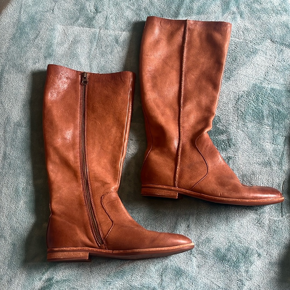 Brown Sydney Kork-Ease leather riding boots